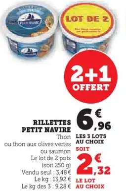Hyper U Rillettes petit navire offre