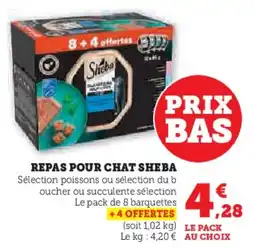 Hyper U Repas pour chat sheba offre