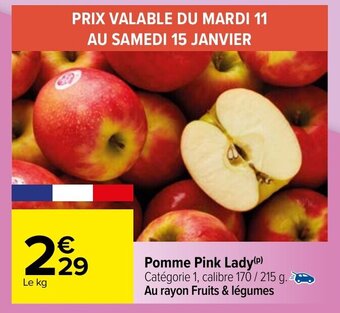 Carrefour Pomme pink lady offre