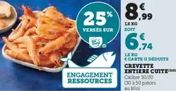 Hyper U Crevette entiere cuite offre