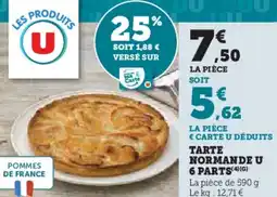 Hyper U Tarte normande u 6 parts offre