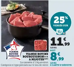 Hyper U Viande bovine bourguignon a mijoter offre