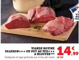 Hyper U Viande bovine paleron ou pot au feu a mijoter offre