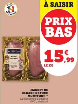 Hyper U Magret de canard nature montfort offre