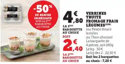Hyper U Verrines truite fromage frais légumes offre