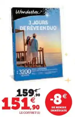 Hyper U Wonderbox 3 jours de rêve en duo offre