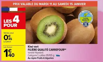 Carrefour Kiwi vert filière qualité carrefour offre