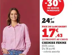 Hyper U Chemise femme offre