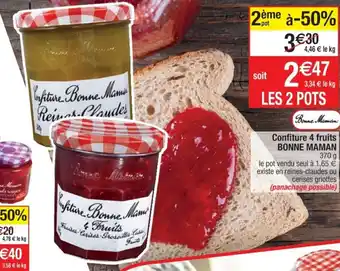 Cora x Carrefour Confiture 4 fruits offre