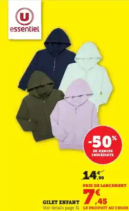 Hyper U Gilet enfant offre