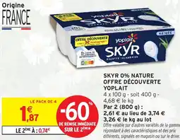 Intermarché Express Skyr 0% nature offre découverte yoplait offre