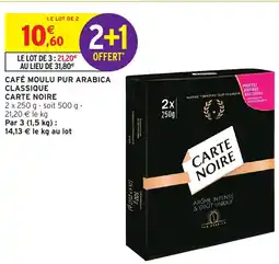 Intermarché Express Café moulu pur arabica classique carte noire offre