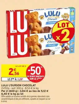 Intermarché Express Lulu l'ourson chocolat offre