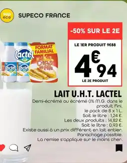Supeco Lactel - lait u.h.t offre