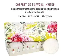 Fragonard Coffret de 3 savons invites offre