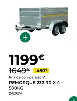 Feu Vert Remorque 232 rr x 4 offre