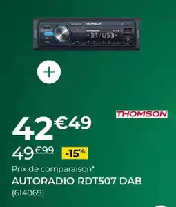 Feu Vert Thomson - autoradio rdt507 dab offre
