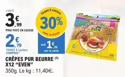 E.Leclerc E.leclerc - crêpes pur beurre offre
