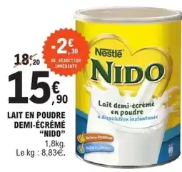E.Leclerc Nestlé - lait en poudre demi-écrémé offre