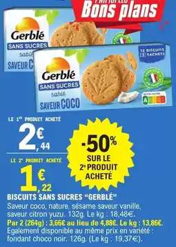 E.Leclerc Gerblé - biscuits sans sucres offre