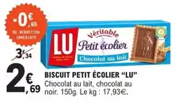 E.Leclerc Lu - biscuit petit écolier offre