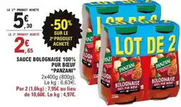 E.Leclerc Panzani - sauce bolognaise 100% pur bœuf offre