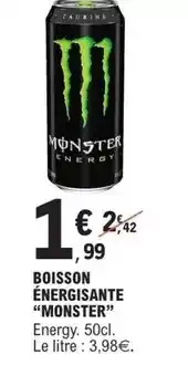 E.Leclerc Monster - boisson énergisante offre