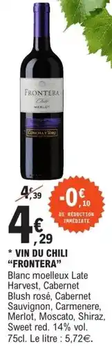 E.Leclerc Toro - vin du chili offre