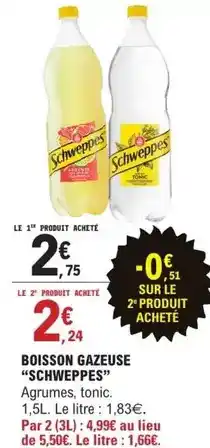 E.Leclerc Schweppes - boisson gazeuse offre