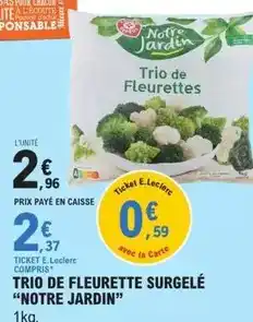 E.Leclerc Fleurette - trio de surgelé offre