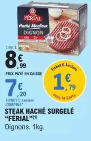 E.Leclerc E.leclerc - steak haché surgelé offre