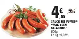 E.Leclerc Saucisses fumée offre