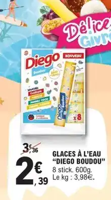 E.Leclerc Glaces à l'eau offre