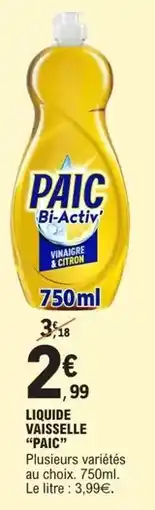 E.Leclerc Paic - liquide vaisselle offre