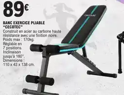 E.Leclerc Banc exercice pliable ceotee offre