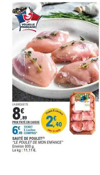 E.Leclerc Sauté De Poulet  offre
