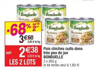 Pois chiches cuits dans très peu de jus
