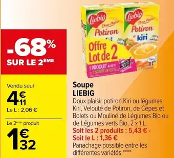 Carrefour Soupe LIEBIG offre