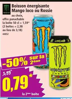 Norma MONSTER Boisson énergisante Mango loco ou Rossie offre