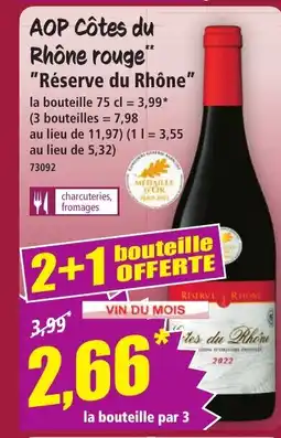 Norma AOP Côtes du Rhône rouge Réserve du Rhône offre