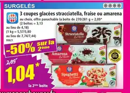 Norma 3 coupes glacées stracciatella, fraise ou amarena offre