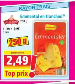Norma LECKERROM Emmental en tranches offre