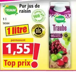 Norma TRIMM Pur jus de raisin offre