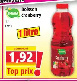 Norma TRIMM Boisson cranberry offre