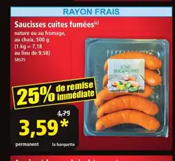 Norma Saucisses cuites fumées offre