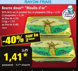 Norma MOULIN D'OR Beurre doux offre
