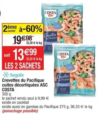 Cora x Carrefour Crevettes du pacifique cuites décortiquées offre