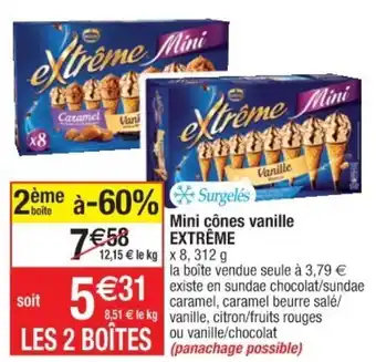 Cora x Carrefour Mini cônes vanille offre