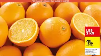 Carrefour Orange à dessert offre