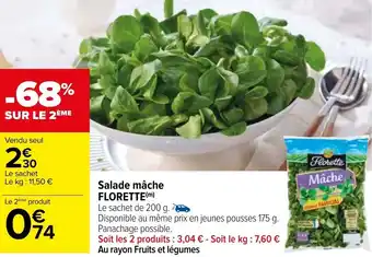 Carrefour Salade mâche FLORETTE offre